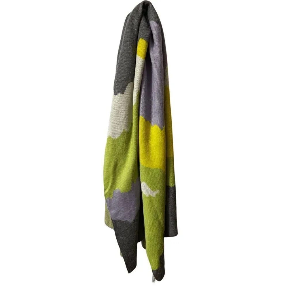 Urban Outfitters Large Soft Blanket Scarf abstract mountain